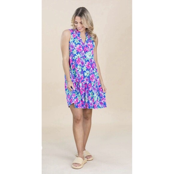 NEW Dear Scarlett Multi Color Print Tank Dress Size L - Picture 3 of 16